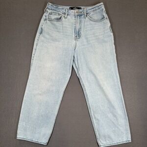 Hollister Jeans Womens 5S Blue Denim Stretch Ultra High Rise Straight Vintage